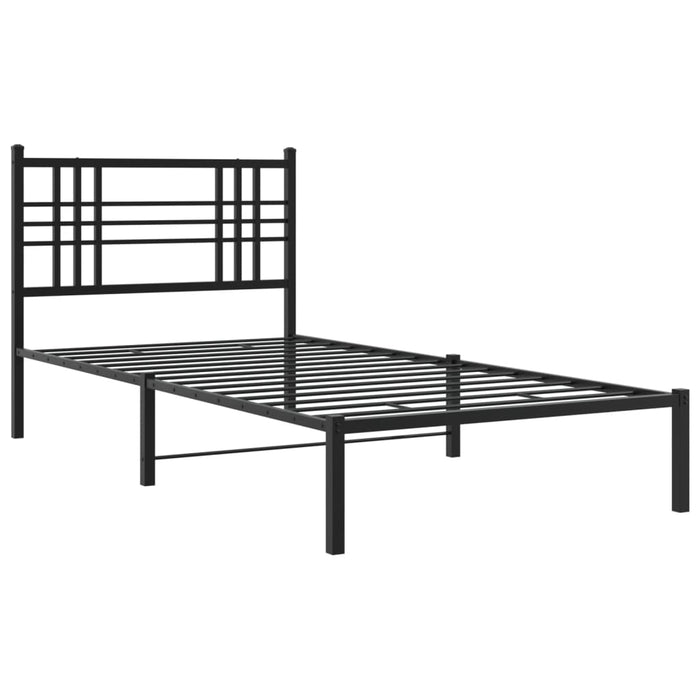 Cadru de pat din metal cu tăblie, negru, 100x200 cm - WALTI WALTI