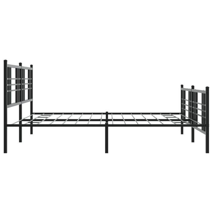 Cadru pat metalic cu tăblii de cap/picioare, negru, 183x213 cm - WALTI WALTI