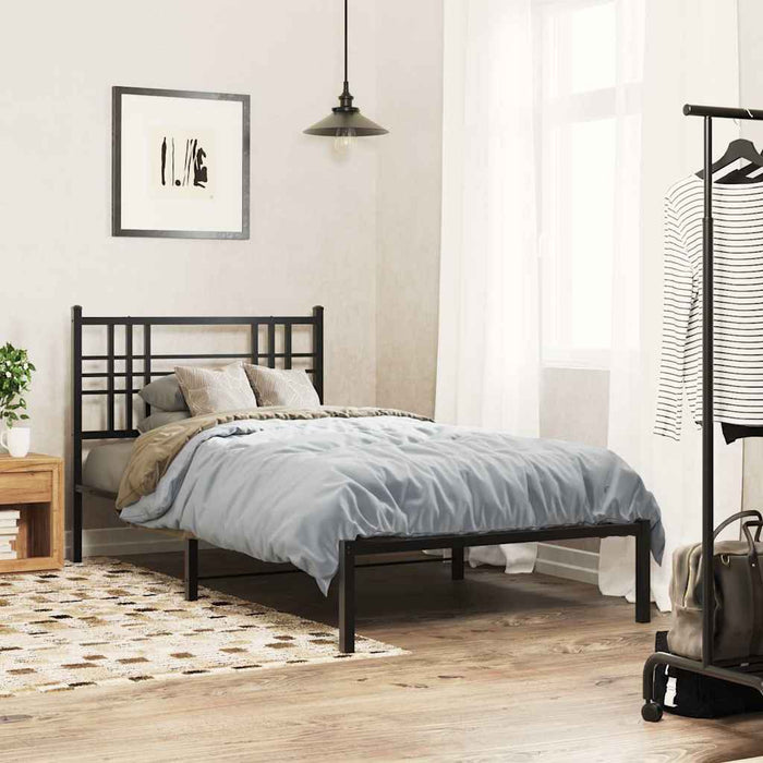 Tăblie de pat de schimb metalică, negru, 100 cm WALTI