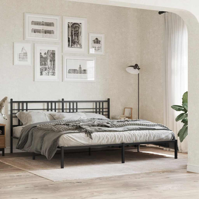 Tăblie de pat de schimb metalică, negru, 200 cm WALTI