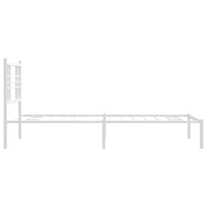 Cadru de pat din metal cu tăblie, alb, 107x203 cm - WALTI WALTI