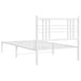 Cadru de pat din metal cu tăblie, alb, 107x203 cm - WALTI WALTI