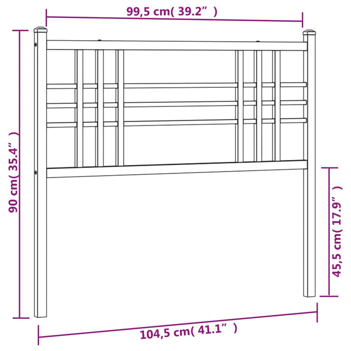 Tăblie de pat metalică, alb, 100 cm - WALTI WALTI