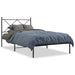 Cadru de pat din metal cu tăblie, negru, 107x203 cm - WALTI WALTI