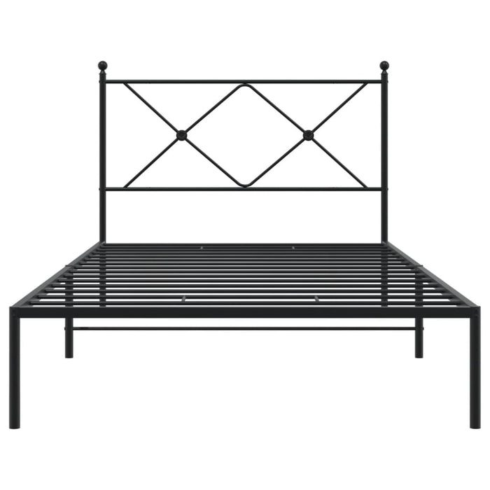 Cadru de pat din metal cu tăblie, negru, 107x203 cm - WALTI WALTI