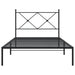 Cadru de pat din metal cu tăblie, negru, 107x203 cm - WALTI WALTI