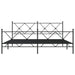 Cadru pat metalic cu tăblii de cap/picioare, negru, 183x213 cm - WALTI WALTI