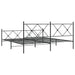 Cadru pat metalic cu tăblii de cap/picioare, negru, 183x213 cm - WALTI WALTI