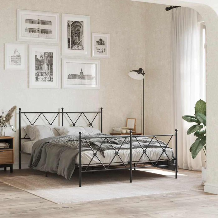 Tăblie de pat de schimb metalică, negru, 137 cm WALTI