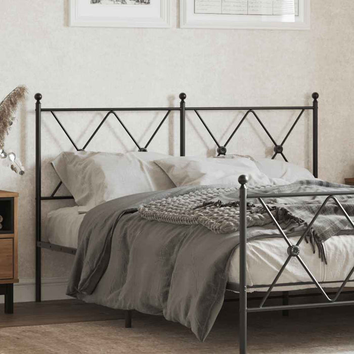 Tăblie de pat de schimb metalică, negru, 137 cm WALTI