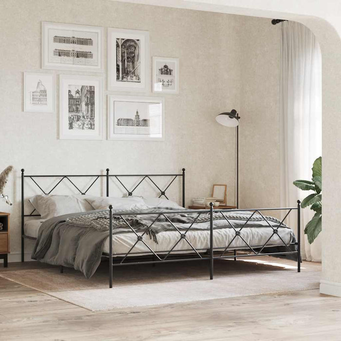 Tăblie de pat de schimb metalică, negru, 180 cm WALTI