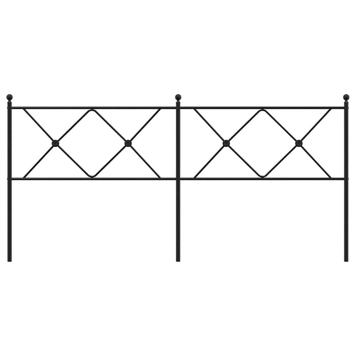 Tăblie de pat de schimb metalică, negru, 180 cm WALTI
