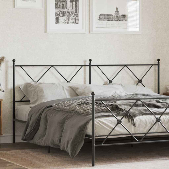 Tăblie de pat de schimb metalică, negru, 180 cm WALTI