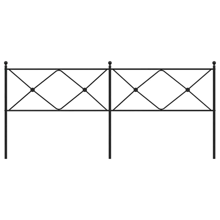 Tăblie de pat de schimb metalică, negru, 193 cm WALTI