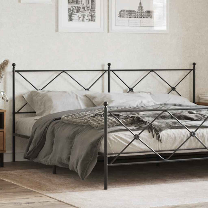 Tăblie de pat de schimb metalică, negru, 193 cm WALTI