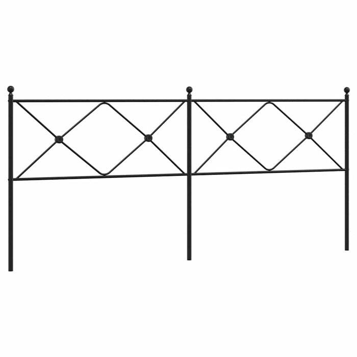 Tăblie de pat de schimb metalică, negru, 200 cm WALTI