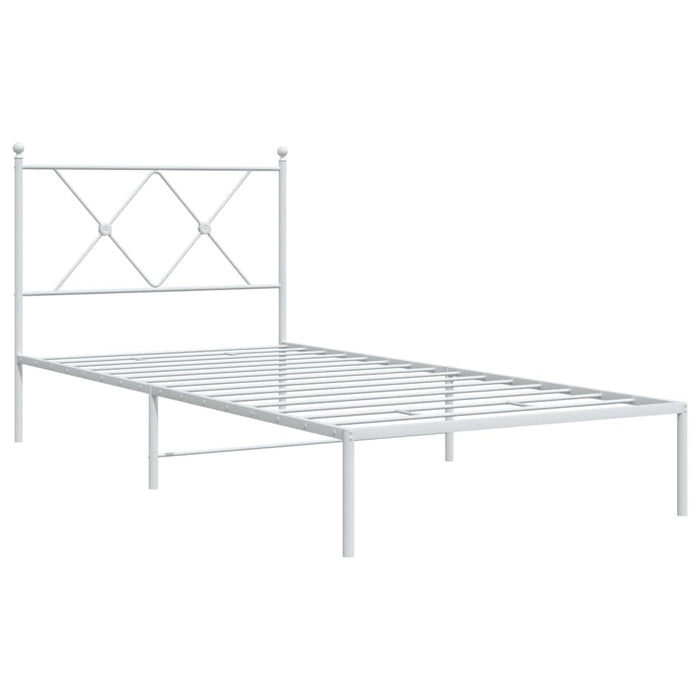 Cadru pat metalic cu tăblie, alb, 90x200 cm - WALTI WALTI