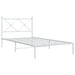 Cadru de pat din metal cu tăblie, alb, 100x200 cm - WALTI WALTI