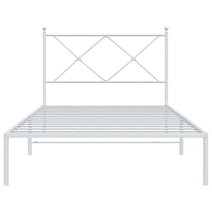 Cadru de pat din metal cu tăblie, alb, 100x200 cm - WALTI WALTI