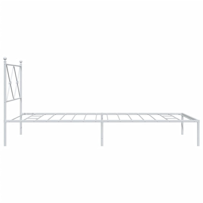 Cadru de pat din metal cu tăblie, alb, 100x200 cm - WALTI WALTI