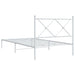 Cadru de pat din metal cu tăblie, alb, 100x200 cm - WALTI WALTI