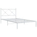 Cadru de pat din metal cu tăblie, alb, 107x203 cm - WALTI WALTI