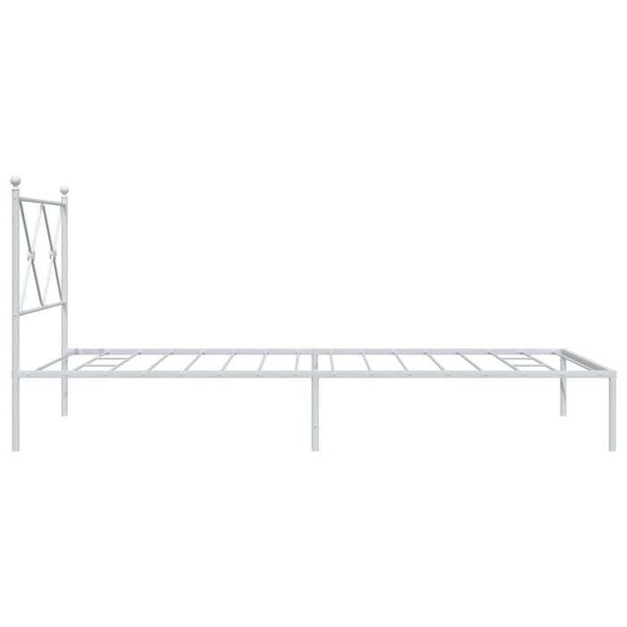 Cadru de pat din metal cu tăblie, alb, 107x203 cm - WALTI WALTI
