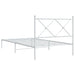 Cadru de pat din metal cu tăblie, alb, 107x203 cm - WALTI WALTI