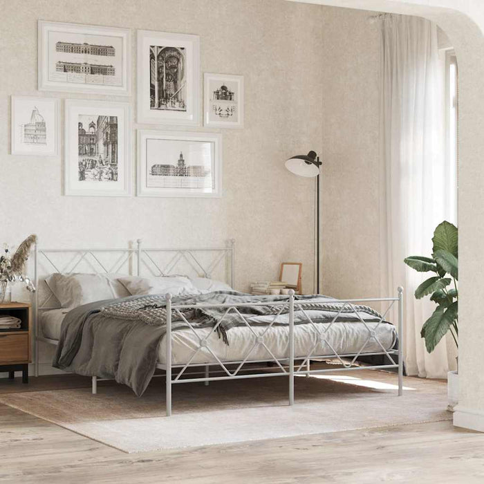 Tăblie de pat de schimb metalică, alb, 160 cm WALTI
