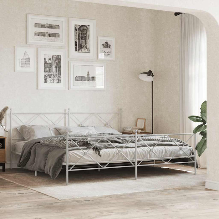 Tăblie de pat de schimb metalică, alb, 200 cm WALTI