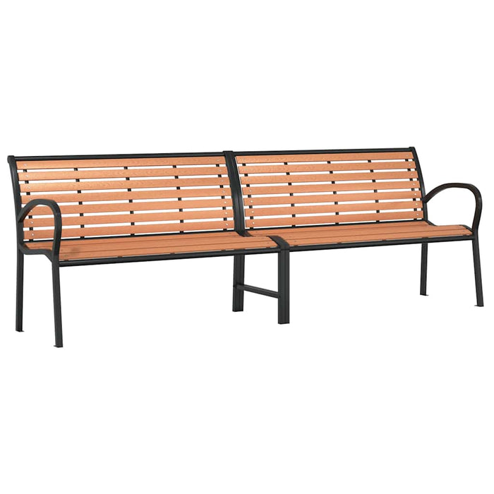 Bancă de grădină, maro, 231 cm, lemn/oțel vopsit electrostatic - WALTI WALTI