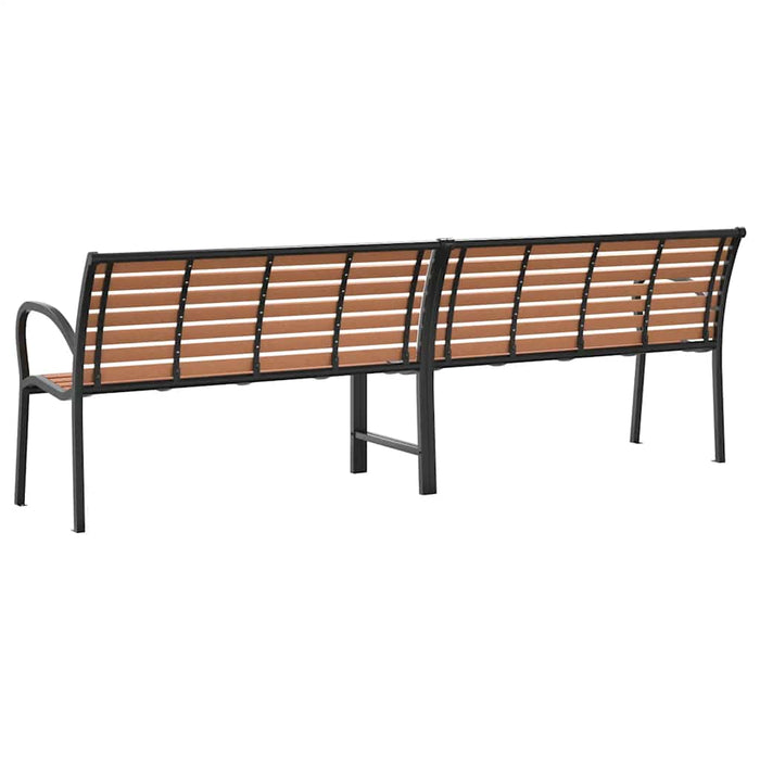 Bancă de grădină, maro, 231 cm, lemn/oțel vopsit electrostatic - WALTI WALTI