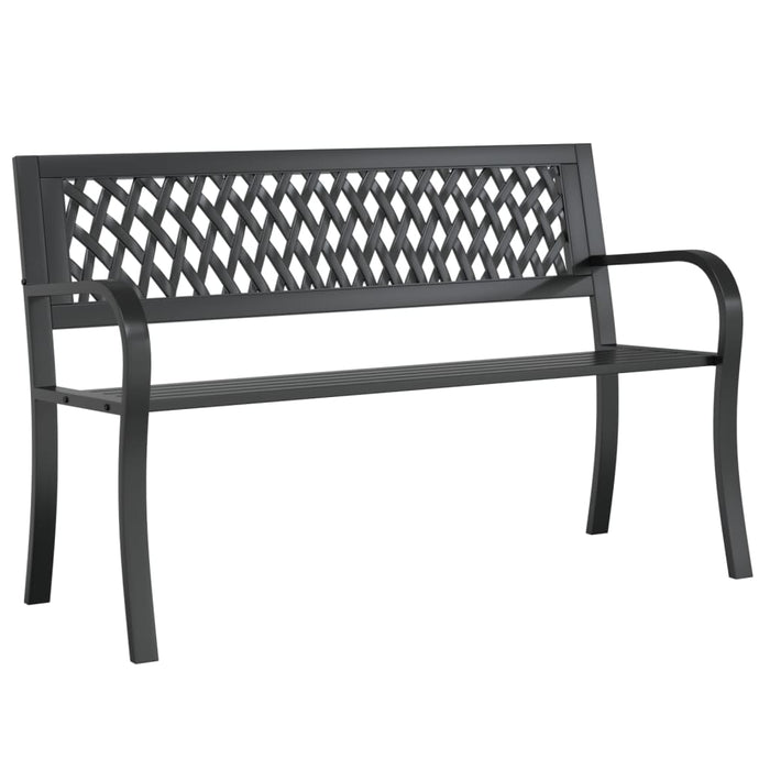 Bancă de grădină din oțel, negru, 120 cm - WALTI WALTI