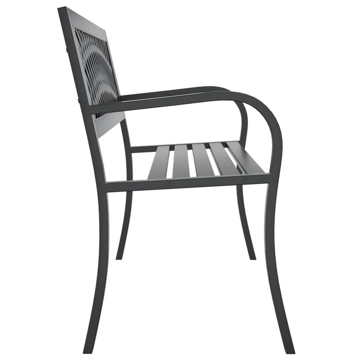 Bancă de grădină din oțel, negru, 120 cm - WALTI WALTI