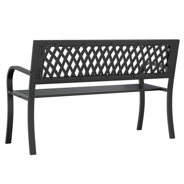 Bancă de grădină din oțel, negru, 120 cm - WALTI WALTI