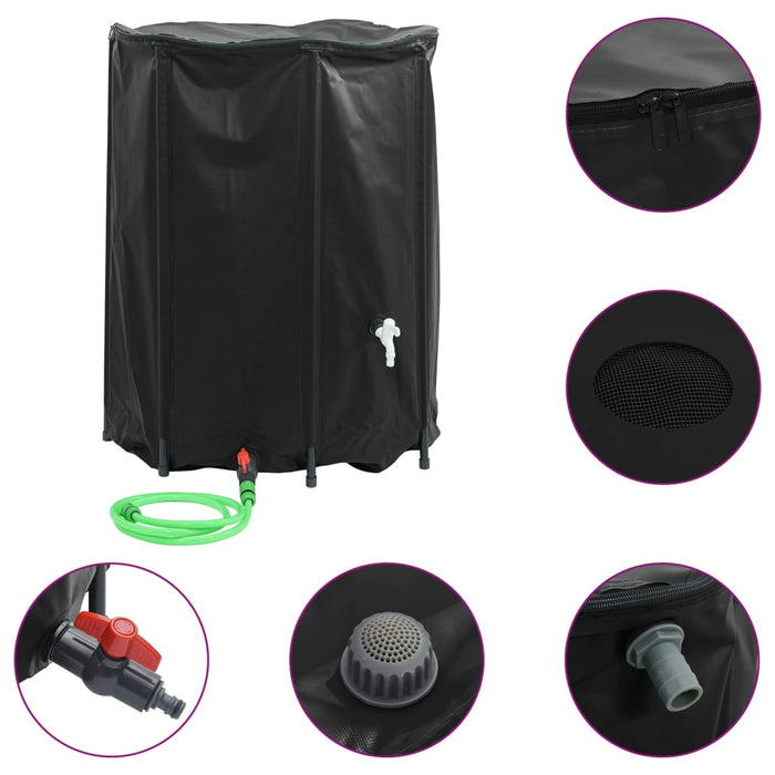 Rezervor de apă cu robinet, pliabil, 750 L, PVC - WALTI WALTI