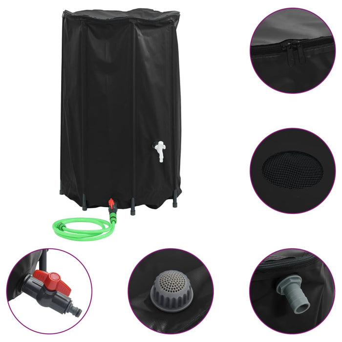 Rezervor de apă cu robinet, pliabil, 500 L, PVC - WALTI WALTI