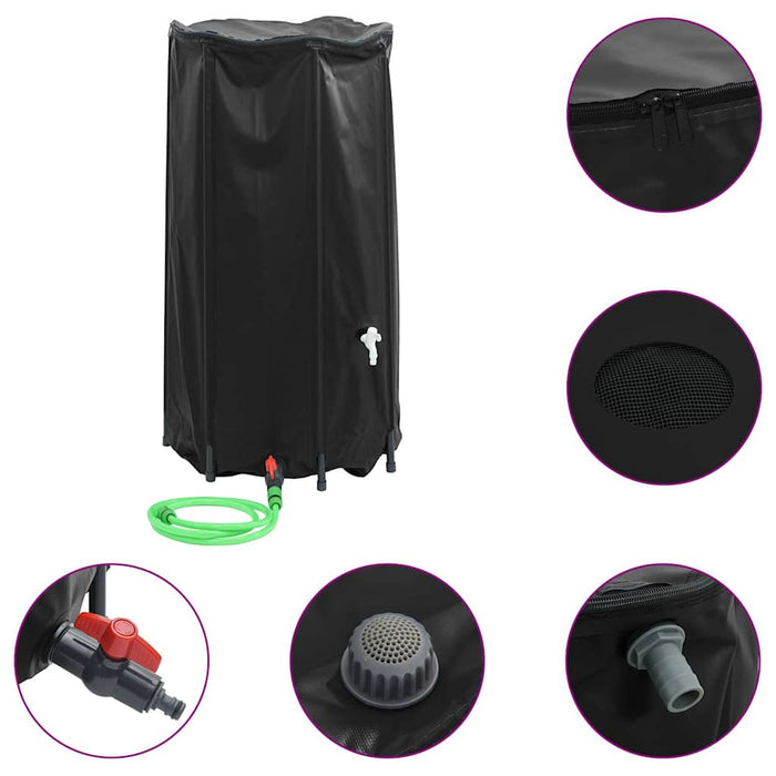Rezervor de apă cu robinet, pliabil, 250 L, PVC - WALTI WALTI