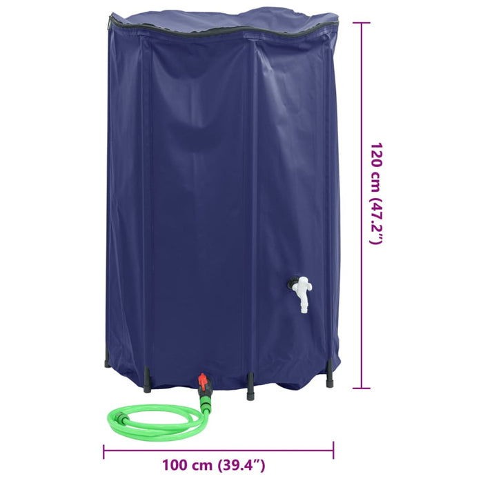 Rezervor de apă cu robinet, pliabil, 1000 L, PVC - WALTI WALTI