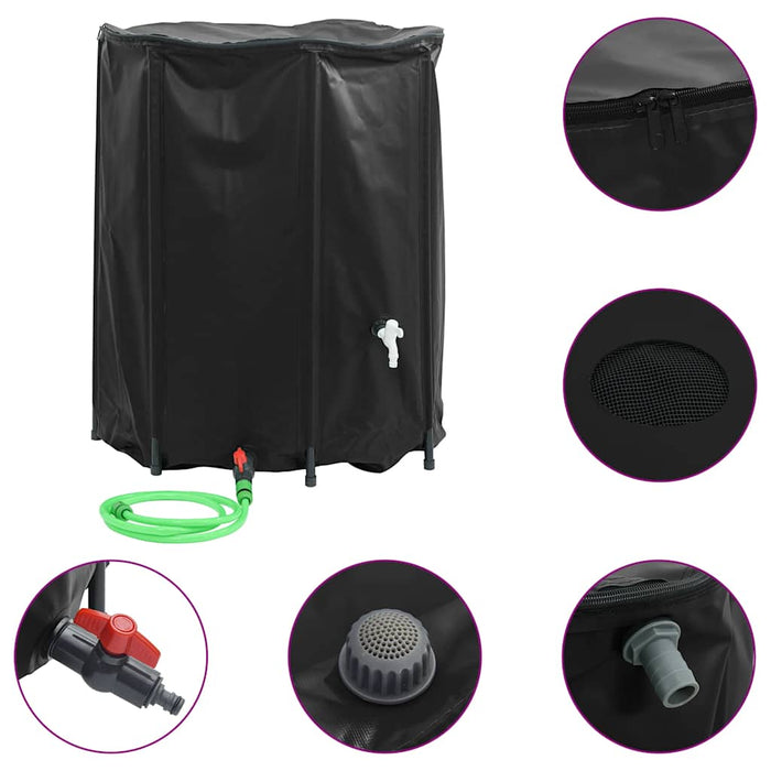 Rezervor de apă cu robinet, pliabil, 1250 L, PVC - WALTI WALTI