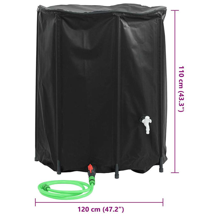 Rezervor de apă cu robinet, pliabil, 1250 L, PVC - WALTI WALTI