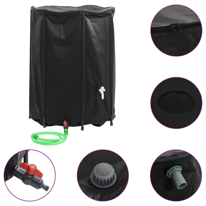 Rezervor de apă cu robinet, pliabil, 1350 L, PVC - WALTI WALTI
