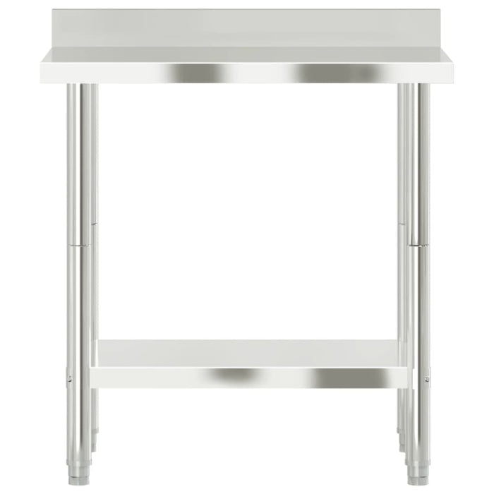 Masă de lucru bucătărie bordură antistropire 82,5x55x93 cm oțel - WALTI WALTI