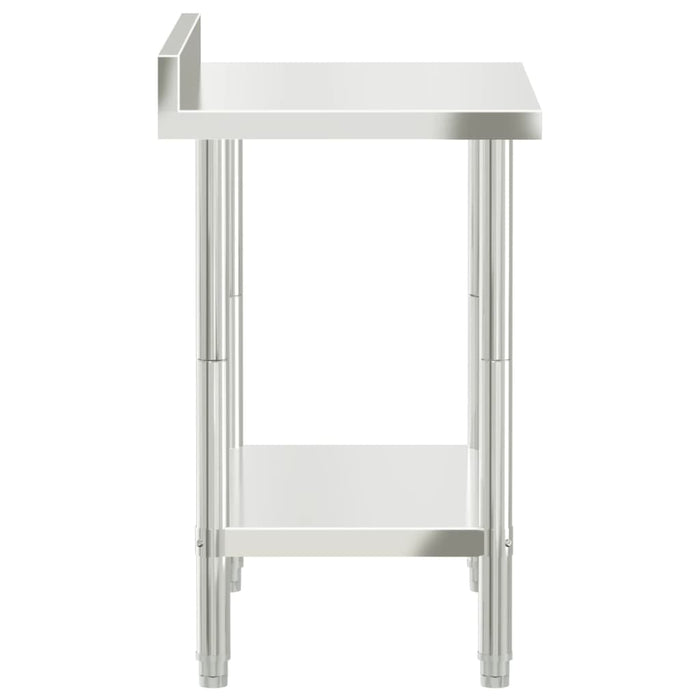Masă de lucru bucătărie bordură antistropire 82,5x55x93 cm oțel - WALTI WALTI