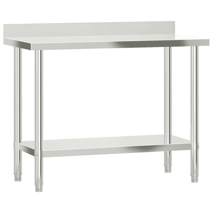 Masă de lucru bucătărie bordură antistropire 110x55x93 cm oțel - WALTI WALTI