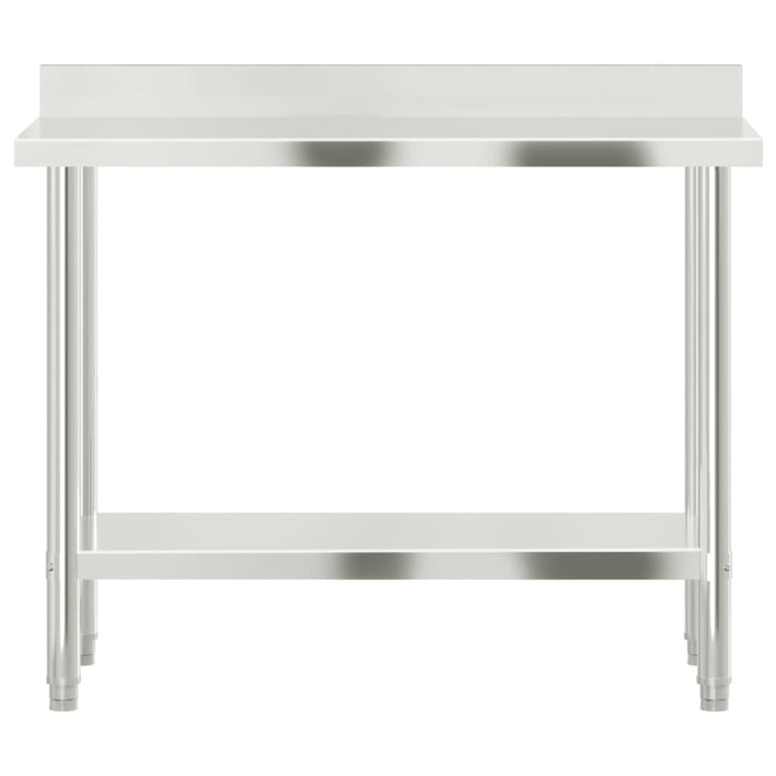 Masă de lucru bucătărie bordură antistropire 110x55x93 cm oțel - WALTI WALTI