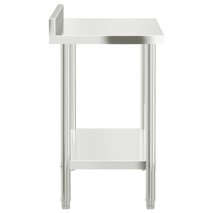 Masă de lucru bucătărie bordură antistropire 110x55x93 cm oțel - WALTI WALTI