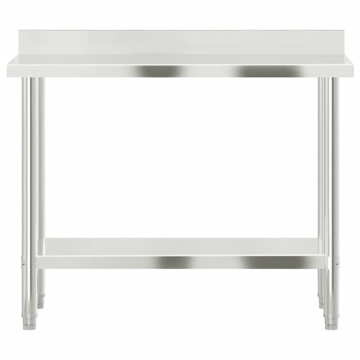 Masă de lucru bucătărie bordură antistropire 110x55x93 cm oțel - WALTI WALTI
