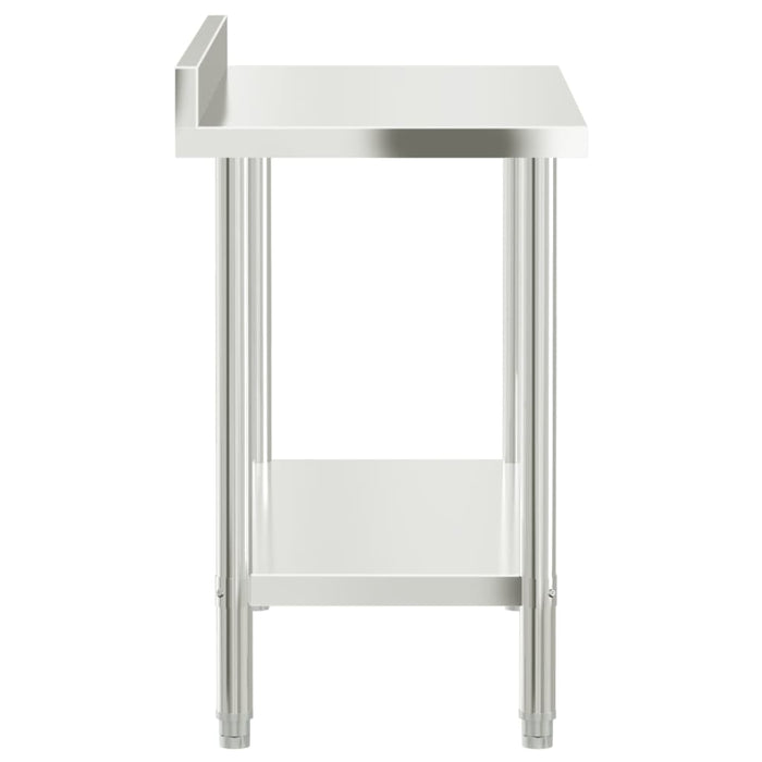 Masă de lucru bucătărie bordură antistropire 110x55x93 cm oțel - WALTI WALTI