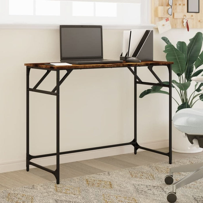 Birou stejar sonoma 100x45x76 cm lemn/oțel vopsit electrostatic - WALTI WALTI